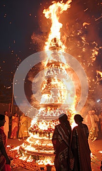 Holika Dahan celebration, Hindu festival photo