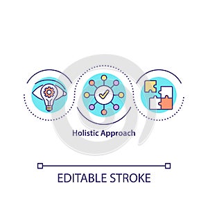 Holistic approach concept icon