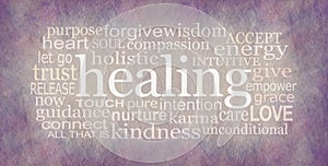 Holistic Healer`s Healing Word Cloud Artwork Banner