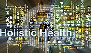 Holistic health background concept glowing