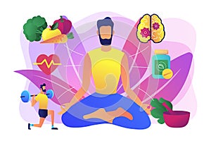 Holistic medicine concept vector illustration