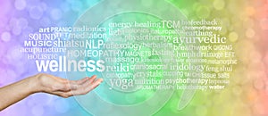 Holistic therapy words associated with WELLNESS