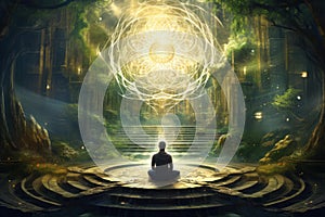Holistic Transcendental meditation care. Generate Ai photo