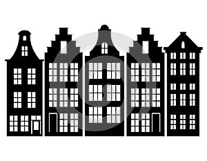 Holland building architecture silhouette isolated