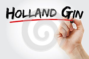 Holland Gin text with marker