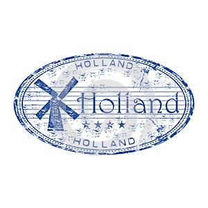 Holland grunge rubber stamp