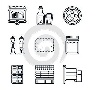 holland line icons. linear set. quality vector line set such as holland, cheese market, chocolate, speculoos, speculoos, street