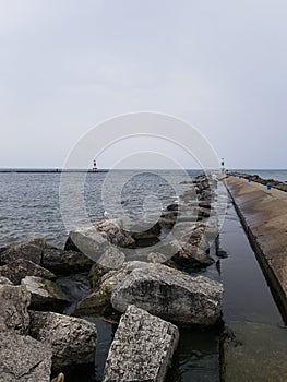 Holland Michigan pier and lighthouse