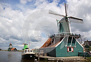 Holland windmill landscape