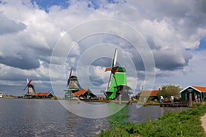 Holland windmill landscape