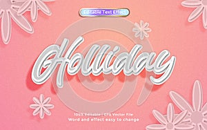 Holliday editable text effect photo