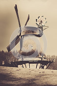 Hollingstedter windmill - sepia