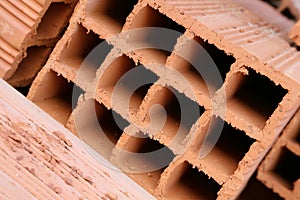 Hollow clay brick photo