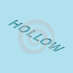 Hollow world on blue background for your site