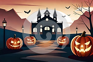 holloween background generativeAI