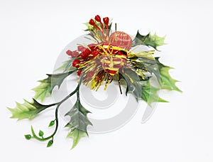 Holly berry Christmas decoration. Decoratiuni de Craciun photo