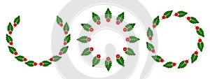 Holly berry logo. Isolated holly berry on white background. Christmas