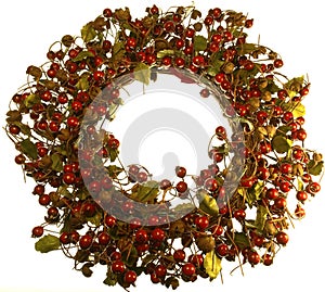 Holly Berry Wreath Isolated