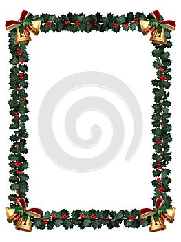 Holly Border isolated on white