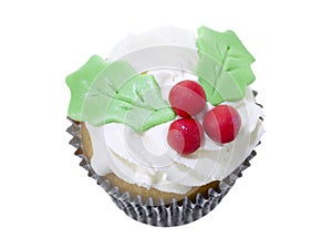 Holly cupcake