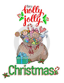 Holly Jolly Greeting Card