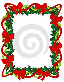 Holly Ribbons and Bows Frame photo