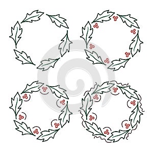 Holly tree wreaths