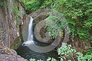 Hollybush Spout on Ingleton Waterfalls Trail, North Yorkshire, England