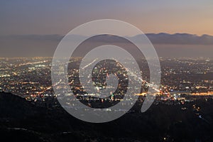 Hollywood area Sunset Cityscape from Griffith Park