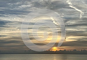 Hollywood beach in Florida at sunrise