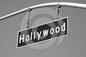 Hollywood Blvd Street Sign 2 BW