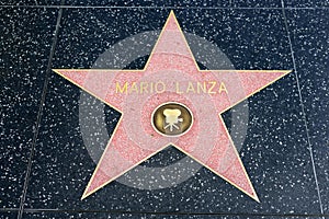 Mario Lanza star on the Hollywood Walk of Fame