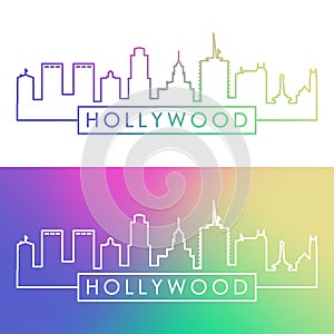 Hollywood California skyline. photo