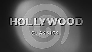 Hollywood Classics - Old movie title style text