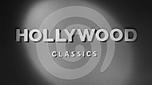 Hollywood Classics - Old movie title style text photo