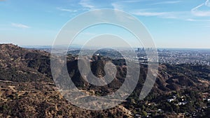 Hollywood Hills view of the city of Los Angeles
