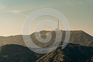 Hollywood sign during sunset