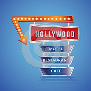 hollywood sign. Vector illustration decorative design