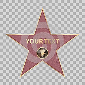 Hollywood star celebrity fame walk vector