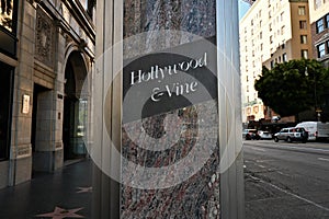 Hollywood and Vine Signage in Hollywood California