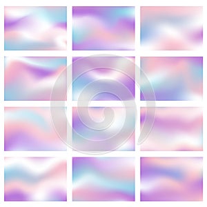hologram abstract background set. vector illustration eps 10