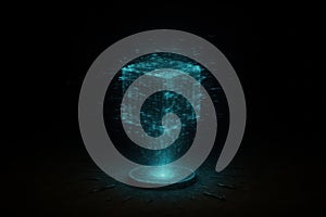 Hologram in the digital space.