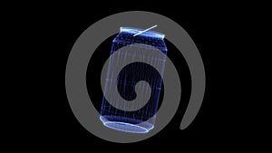 Hologram of a rotating aluminum can