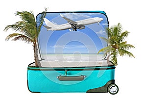 Air Travel To A Warm, Tropical Destination Conceptual