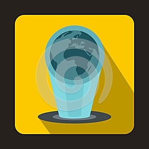 Holograma icon, flat style photo