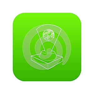 Holograma icon green vector photo