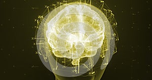 Holographic digital style human brain zoom