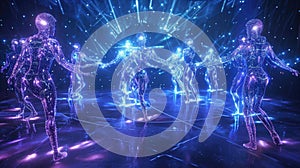 A holographic display of backup dancers moving in perfect synchronization with the music adding to the virtual concerts photo