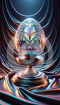 Holographic FabergÃ© Egg photo