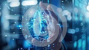 The Holographic Fingerprint Scan.AI generated image